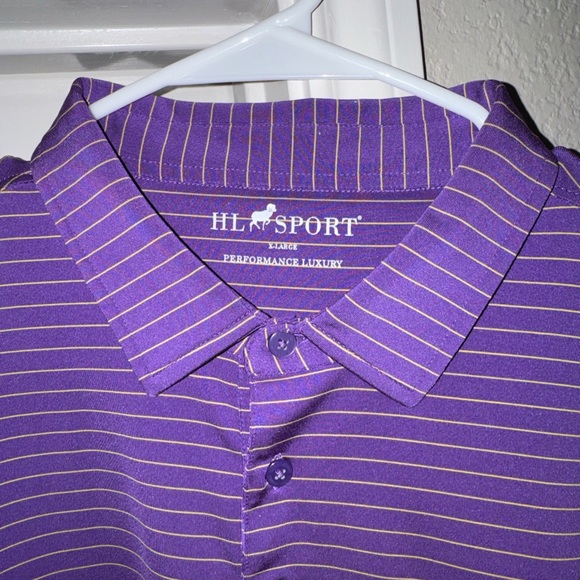 HL Sport Performance Luxury
Beautiful, Purple Striped Men's Polo Shirt - Picture 2 of 4